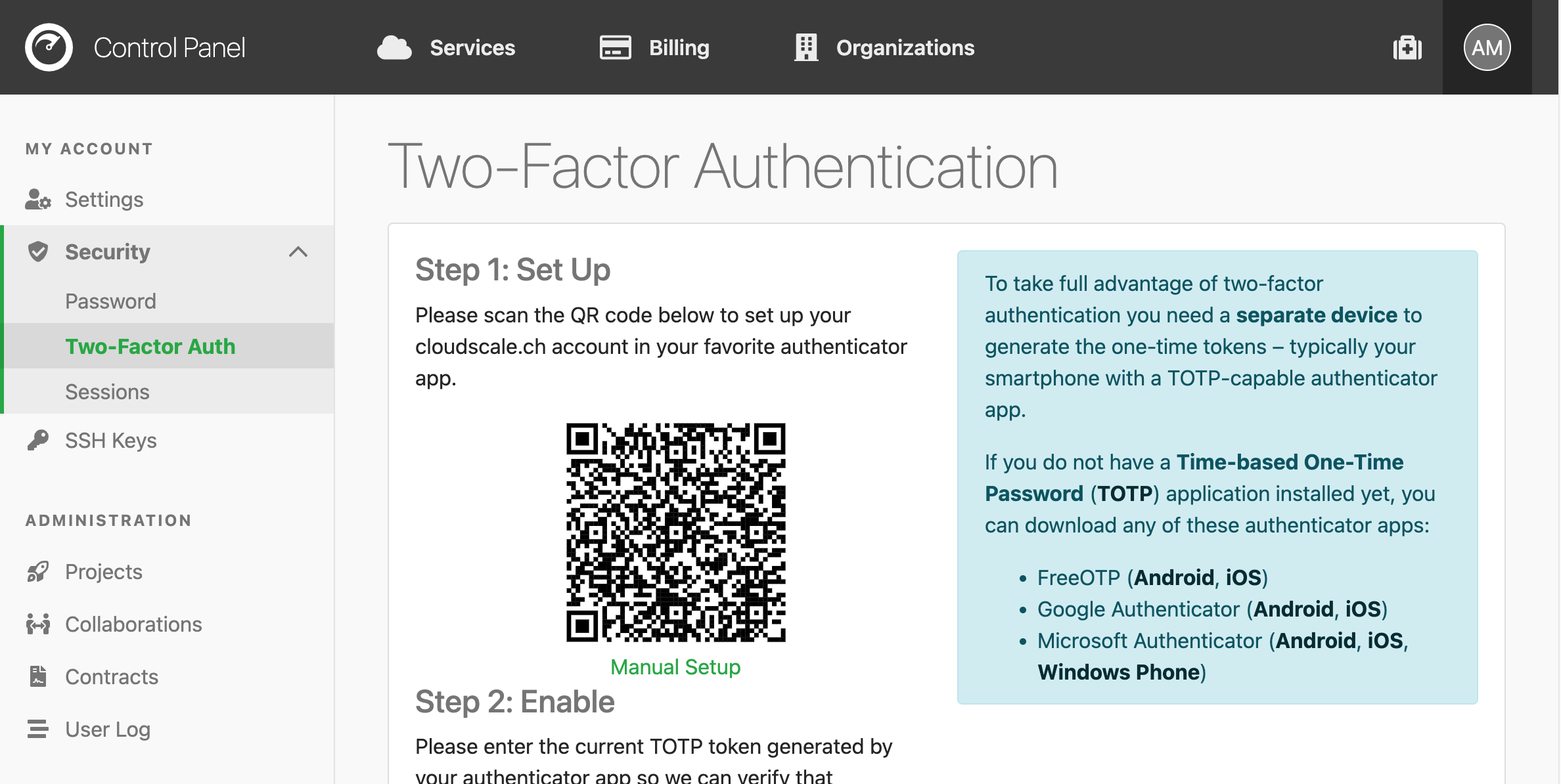 Two-factor authentication